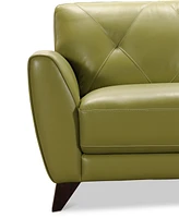 Myia 82" Tufted Back Leather Sofa, Created for Macy's