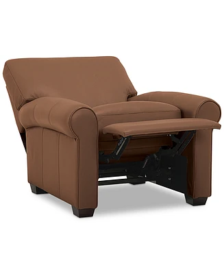 Orid 36" Leather Roll Arm Pushback Recliner, Created for Macy's