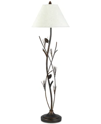 Cal Lighting 150W 3-Way Pine Twig Iron Floor Lamp