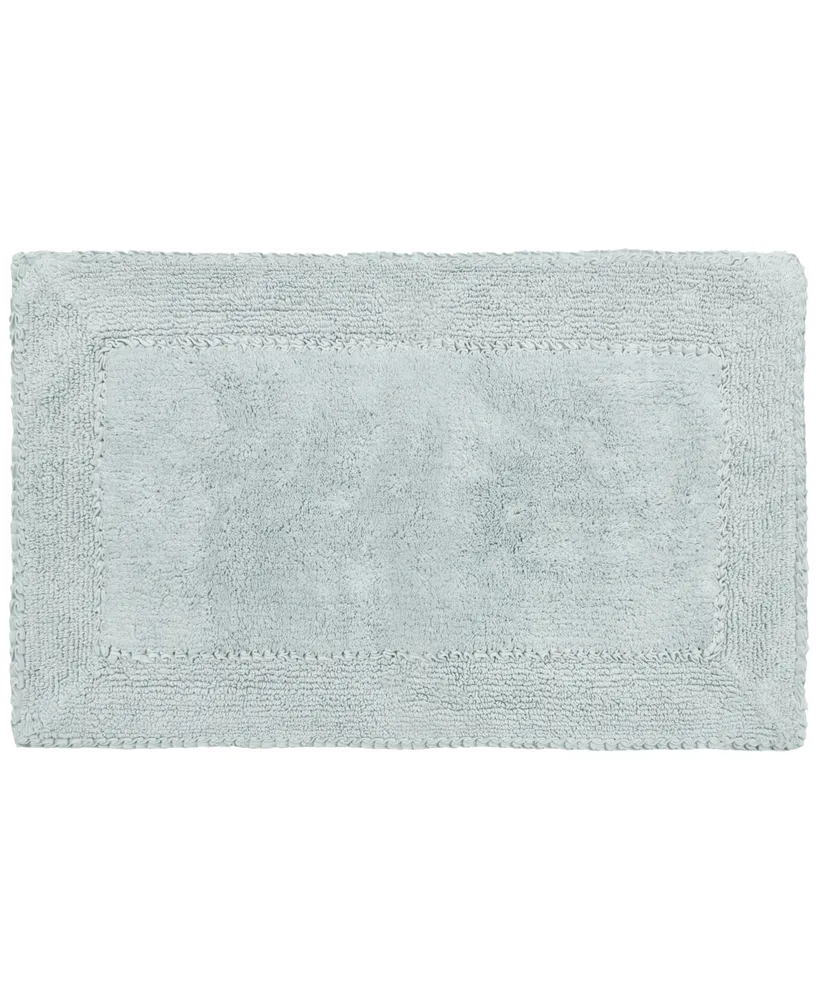 Laura Ashley Crochet Cotton Bath Rug Blush