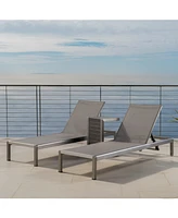 Greyson Outdoor 3-Pc. Chaise Lounge & C-Shaped Table Set