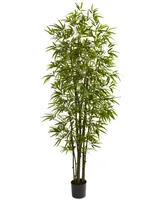 Nearly Natural 7' Artificial Green Bamboo Tree