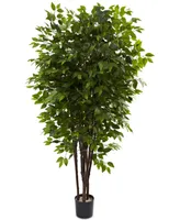 Nearly Natural 6.5' Deluxe Artificial Ficus Tree
