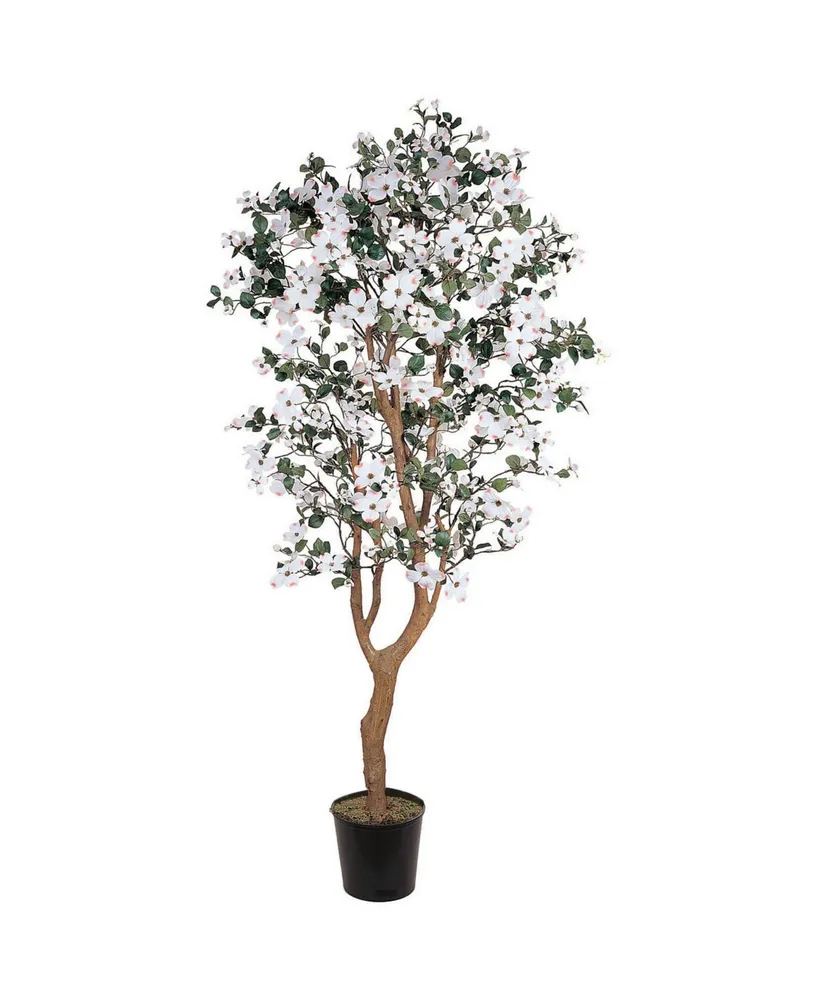 5' Black Bamboo Artificial Tree in White Oval Planter-JCPenney, Color: Green