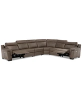 Julius 150" Ii 6-Pc. Leather Sectional Sofa With 2 Power Recliners, Headrests & Usb Outlet, Created for Macy's