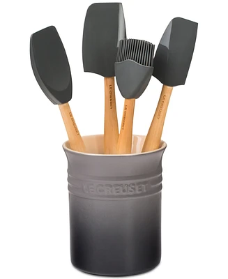 Le Creuset 5 Piece Utensil Set with Stoneware Crock