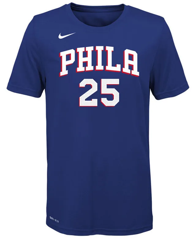 Men's Nike Joel Embiid Royal Philadelphia 76ers Diamond Icon Name & Number  T-Shirt