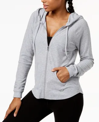 Calvin Klein Performance Ruched-Sleeve Zip Hoodie