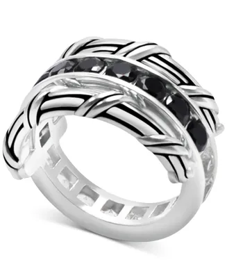 Peter Thomas Roth White Topaz (1-9/10 ct. t.w.) & Black Spinel Reversible Ring Sterling Silver