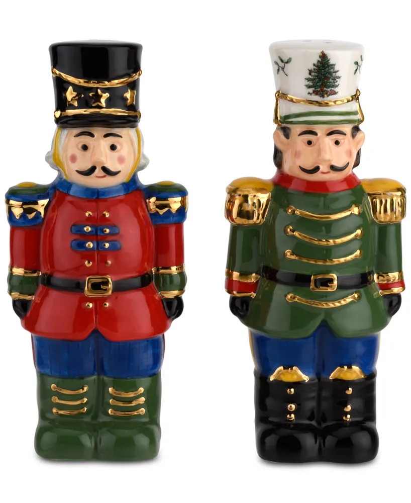 Spode Christmas Tree Nutcracker Salt & Pepper Shaker Set