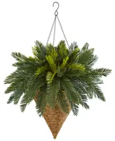 Nearly Natural Cycas Artificial Plant Hanging Basket