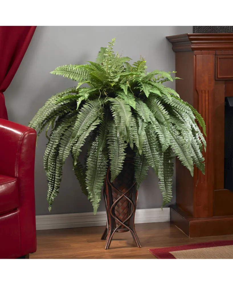 Nearly Natural Boston Fern Artificial Plant in Stand