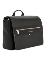 Tommy Hilfiger Men's Pebble Faux-Leather Leo Messenger Bag