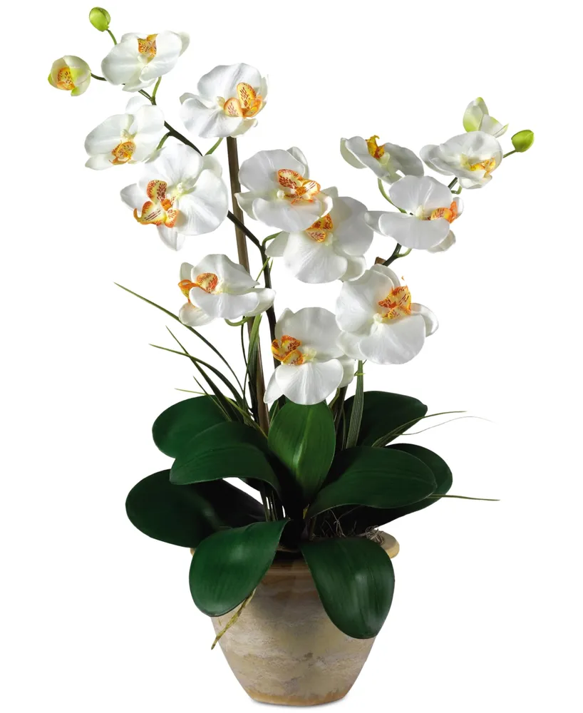 Nearly Natural Double Phalaenopsis Orchid Artificial Flower Arrangement