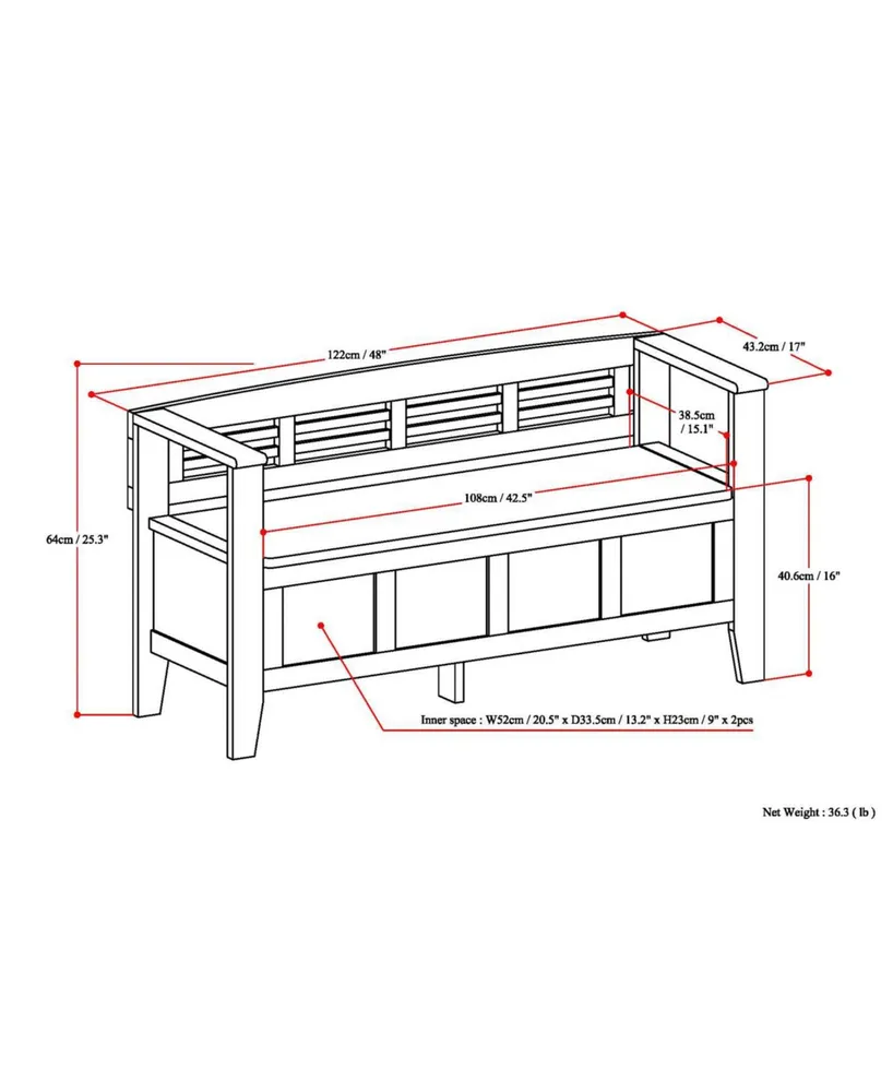 Fernley Storage Entryway Bench