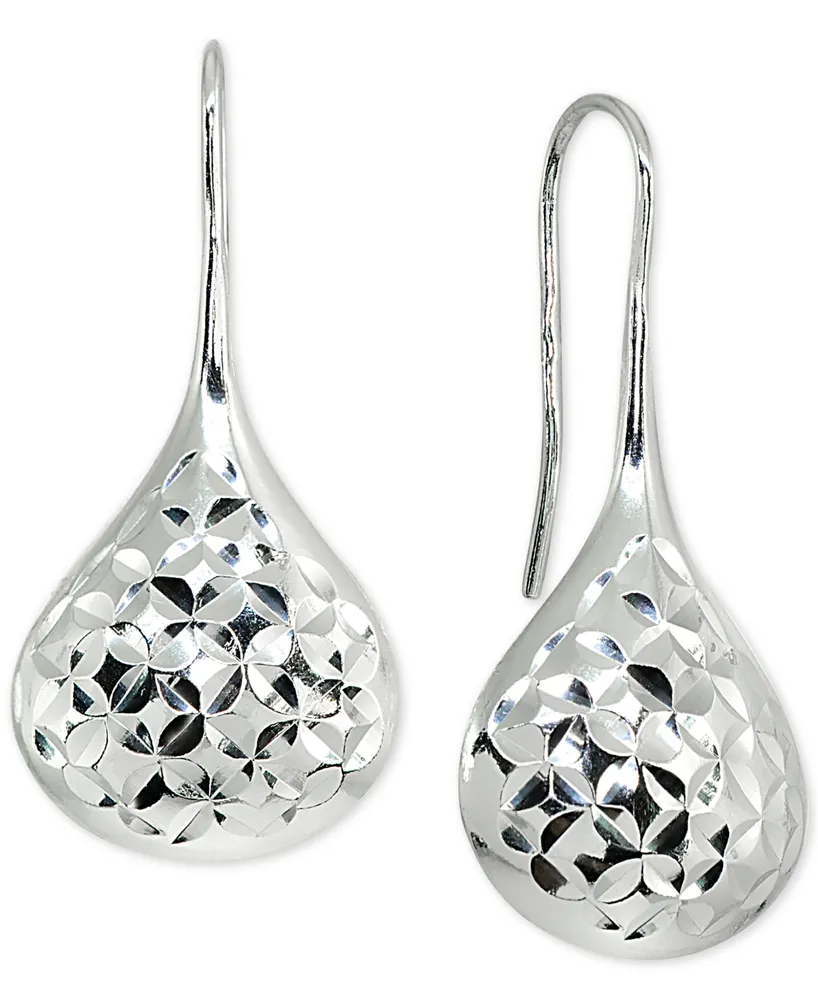 Giani Bernini Textured Teardrop Drop Earrings in Sterling Silver, Created for Macy's