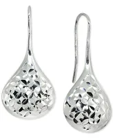 Giani Bernini Textured Teardrop Drop Earrings in Sterling Silver, Created for Macy's