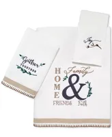 Avanti Modern Farmhouse Embroidered Cotton Bath Towel, 27" x 50"