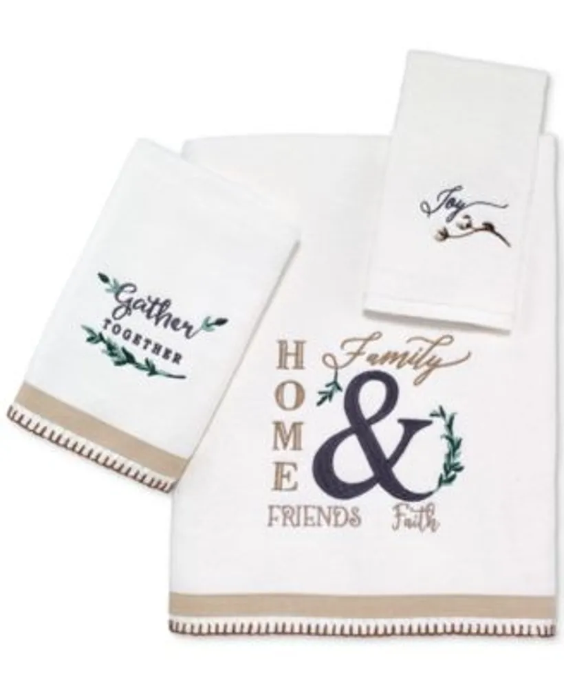 Avanti Modern Farmhouse Embroidered Cotton Bath Towels