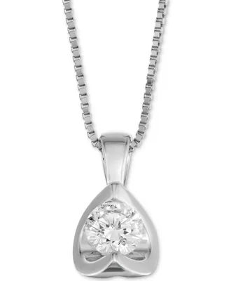 Diamond Tension-Set 18" Pendant Necklace (5/8 ct. t.w.) 14k White, Yellow or Rose Gold