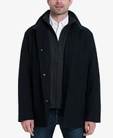 London Fog Men's Wool-Blend Layered Car Coat, Created for Macy's