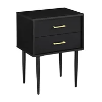 20" Two-Drawer Side Table - White