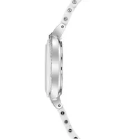 Bulova Women's Rubaiyat Diamond (1/3 ct. t.w.) Stainless Steel and White Ceramic Bracelet Watch 35mm