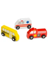 Melissa & Doug Wooden Town Vehicles Set