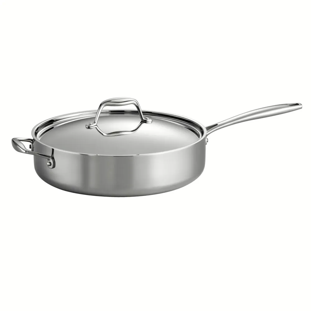 Tramontina Gourmet Tri-Ply Clad 3 Quart Covered Deep Saute Pan