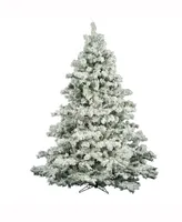 Vickerman 7.5' Flocked Alaskan Pine Artificial Christmas Tree Unlit