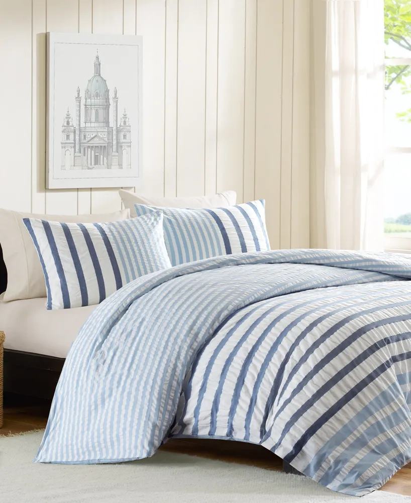 Ink+Ivy Sutton Subtle Stripe -Pc. Duvet Cover Set