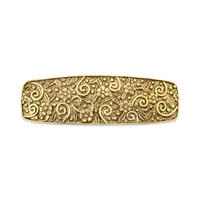 2028 Gold-tone Floral Etched Hair Barrette