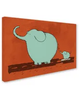 Trademark Global Carla Martell 'Skateboard Elephant' 16" x 24" Canvas Art Print