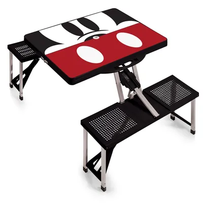 Disney's Mickey Mouse Silhouette Picnic Table Portable Folding Table with Seats