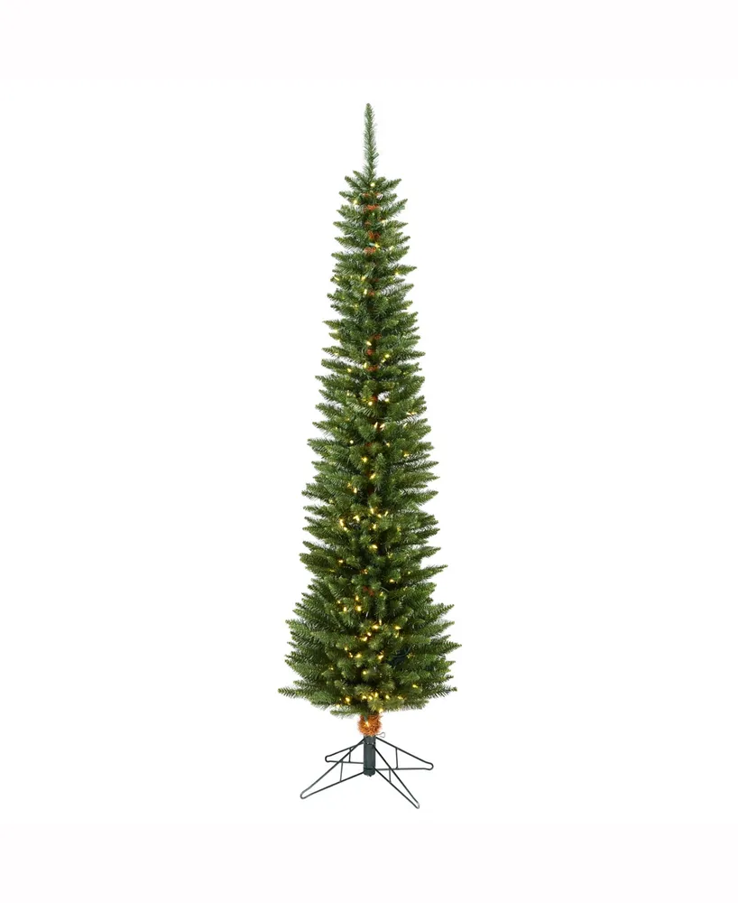 Vickerman 5.5' Durham Pole Pine Artificial Christmas Tree with 150 Warm White Led Lights