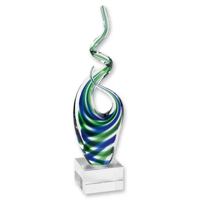 Badash Crystal Ocean Art Glass Sculpture