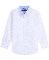 Tommy Hilfiger Little Boys Logo Dot Print Button-Down Shirt