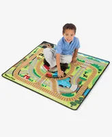 Melissa & Doug Round the Rails Train Rug Playmat