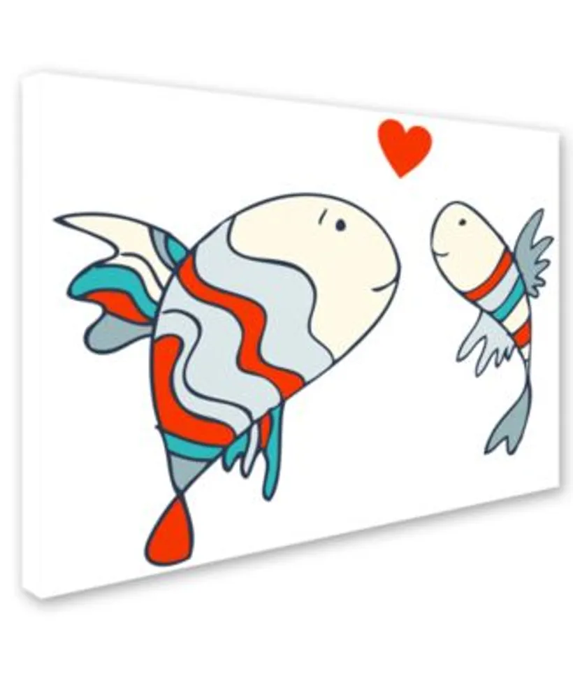 Trademark Global Carla Martell Two Little Fish Canvas Art Print Collection