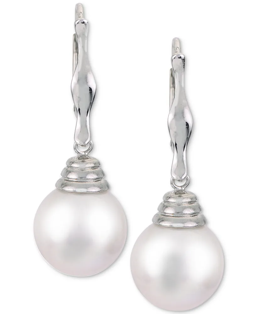 Windsor Cultured Freshwater Pearl (11mm) Drop Earrings in Sterling Silver