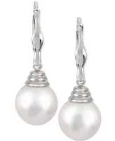 Windsor Cultured Freshwater Pearl (11mm) Drop Earrings in Sterling Silver