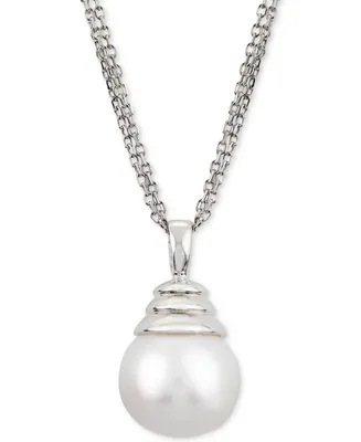 Windsor Cultured Freshwater Pearl (12mm) 18" Pendant Necklace in Sterling Silver