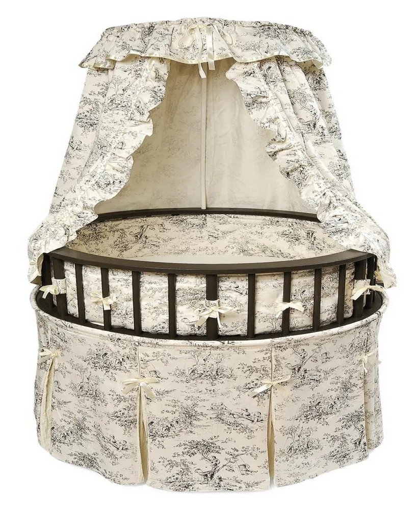 Elegance Round Baby Bassinet With Canopy