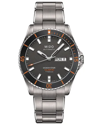 Mido Men's Swiss Automatic Ocean Star Captain V Titanium Bracelet Watch 42.5mm