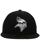 New Era Minnesota Vikings Black And White 59FIFTY Fitted Cap