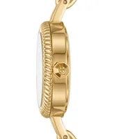 Tory Burch Women's Reva Gold-Tone Stainless Steel Bangle Bracelet Watch 27mm Gift Set