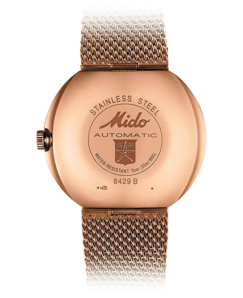 Mido Men's Swiss Automatic Commander Classic Rose Gold-Tone Pvd Stainless Steel Bracelet Watch 37mm - A Special Edition
