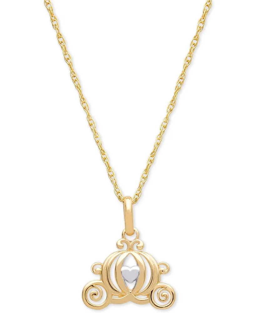 Disney Children's Carriage 15" Pendant Necklace in 14k Gold