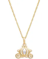 Disney Children's Carriage 15" Pendant Necklace in 14k Gold