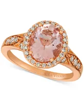 Le Vian Morganite (1-3/4 ct. t.w.) and Diamond (3/8 ct. t.w.) Ring in 14k Rose Gold